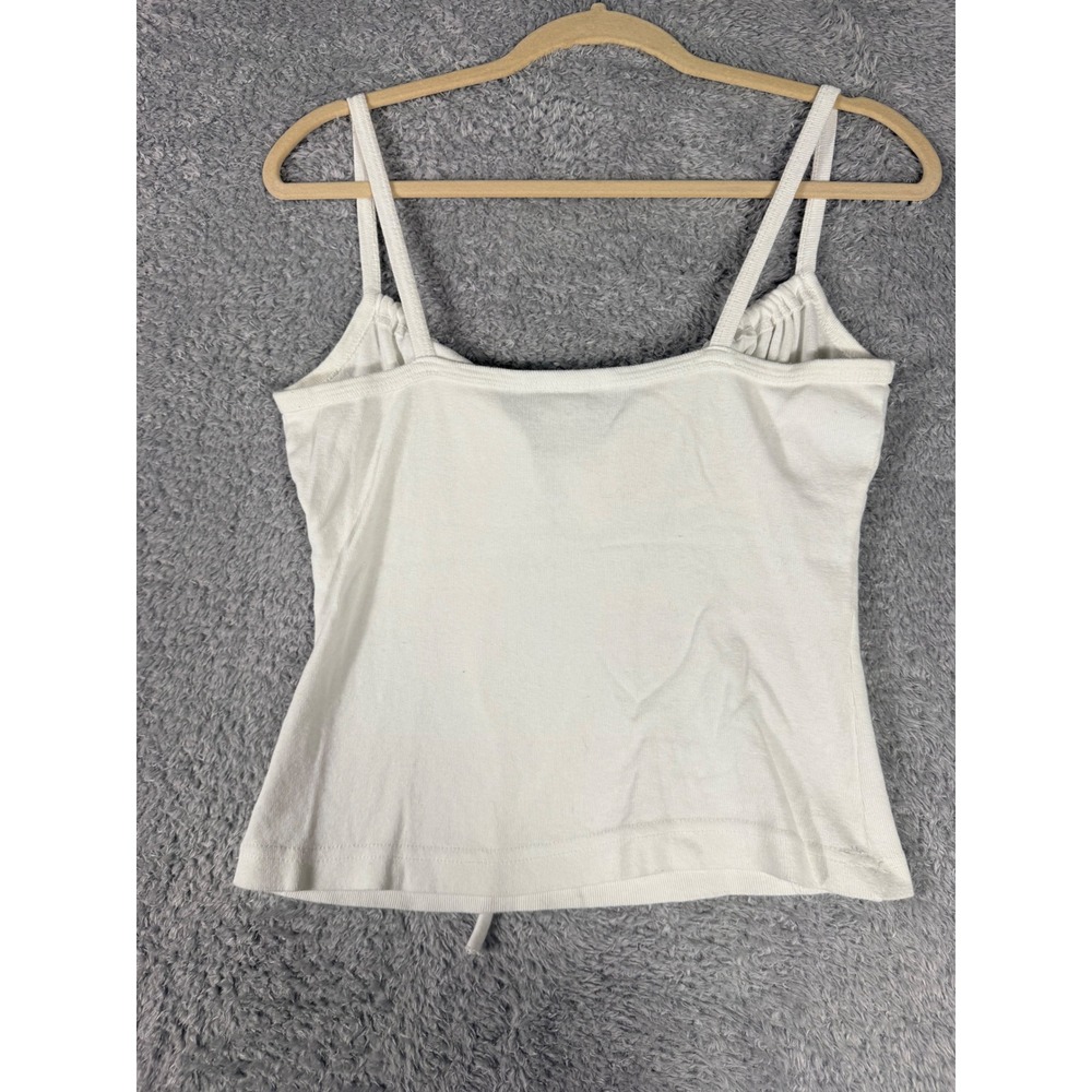 M-Fasis Camisole Women Size S White Good Milkmaid Tie Front Y2K Coquette Top - Picture 5 of 6